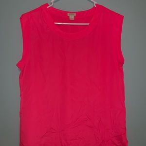 J Crew bright coral blouse
